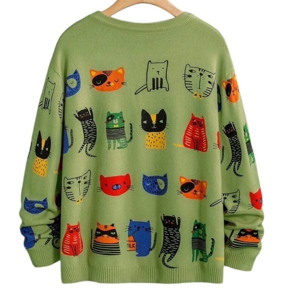 Sweaters - Sweater cats  size large small and medium new SMALL MEDIUM LARGE XL